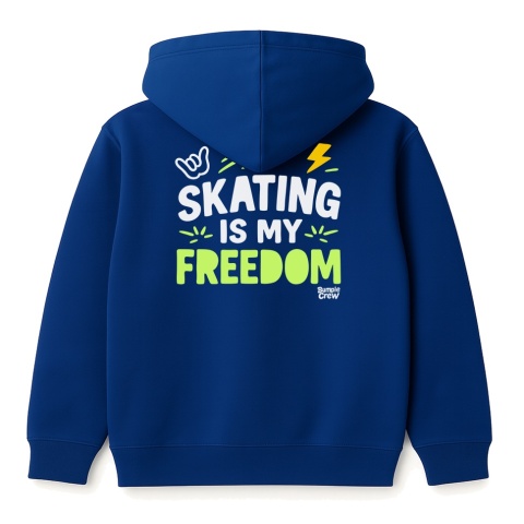 Bluza dziecięca Skating Is My Freedom – urban hoodie dla dzieci (granatowa)