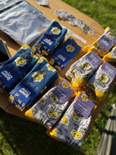 Skarpetki dziecięce EGG Cushioned Bumpie Crew – skate socks dla rolkarzy (liliowe)