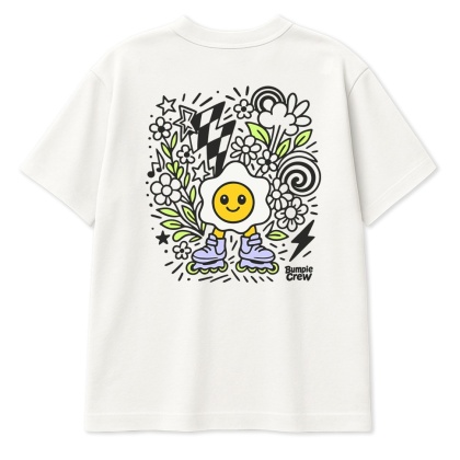 T-shirt dziecięcy Jajko Flower – miejski styl dla dzieci (biały)