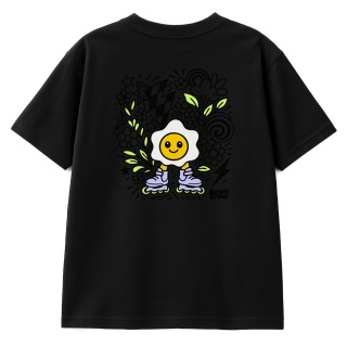 T-shirt dziecięcy Jajko Flower – miejski styl dla dzieci (czarny)