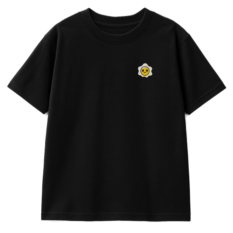 T-shirt dziecięcy Jajko Flower – miejski styl dla dzieci (czarny)