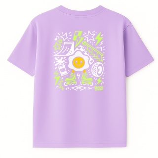 T-shirt dziecięcy Jajko Skatepark – urban streetwear (liliowy)