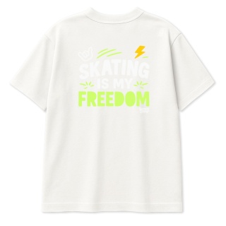 T-shirt dziecięcy Skating Is My Freedom – streetwear kids (biały)