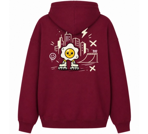Bluza Bumpie Crew GLOW MODE - CITY (bordowa)