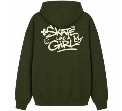 Bluza Bumpie Crew GLOW MODE - LIKE A GIRL (khaki)