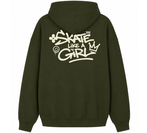 Bluza Bumpie Crew GLOW MODE - LIKE A GIRL (khaki)