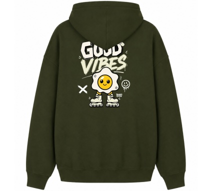 Bluza Bumpie Crew GLOW MODE - VIBES (khaki)