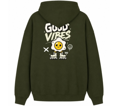 Bluza Bumpie Crew GLOW MODE - VIBES (khaki)