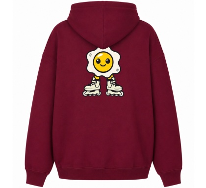 Bluza Bumpie Crew GLOW MODE - JAJKO NA ROLKACH (bordowa)