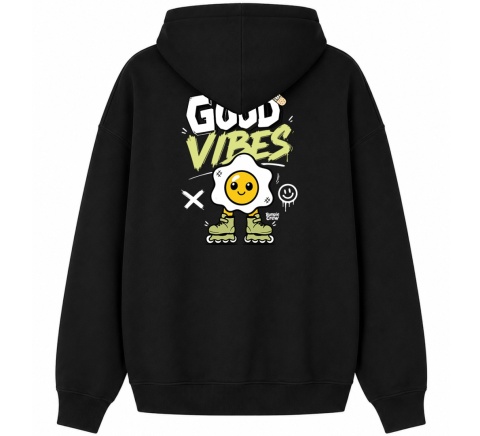 Bluza Bumpie Crew GLOW MODE - VIBES (czarna)