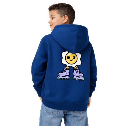 Bluza dziecięca z kapturem Jajko Rolki – skate hoodie (granatowa)