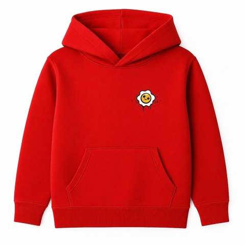 Bluza z kapturem Bumpie Crew Graffiti – unisex streetwear (czerwona)