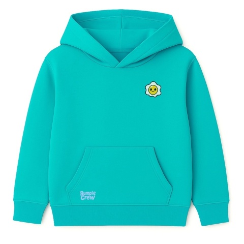 Bluza z kapturem dla dziewczynek Skate Like a Girl – girls streetwear (turkusowa)