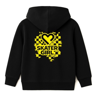 Bluza z kapturem dla dziewczynek Skater Girl (czarna)