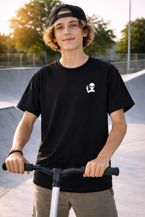 Alien scoot koszulka na hulajnoge z alienem