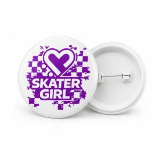 Przypinka na plecak 58mm - Bumpie Crew Skater girl (fioletowy)