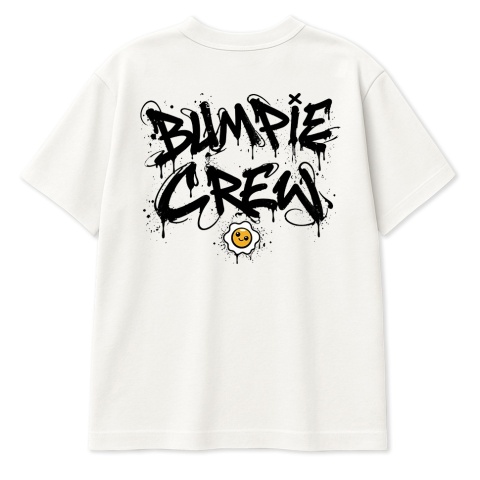 T-shirt streetwear dla młodzierzy Bumpie Crew Graffiti – miejski styl młodzierzowy (biały)