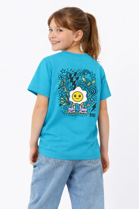 T-shirt dziecięcy Jajko Flower – miejski styl dla dzieci (błękitny)