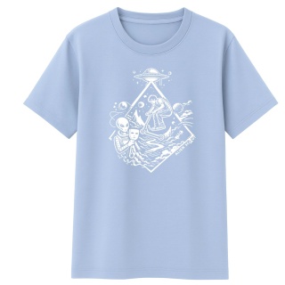 T-shirt hulajnoga Hello Human Starfall - Koszulka na hulajnogę wyczynowa Alien Scoot (jasnoniebieska)