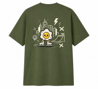 T-shirt na rolki Bumpie Crew GLOW MODE - CITY (khaki)